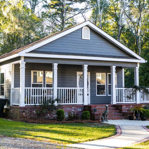 A modern Modular Home in a peaceful wooded lot