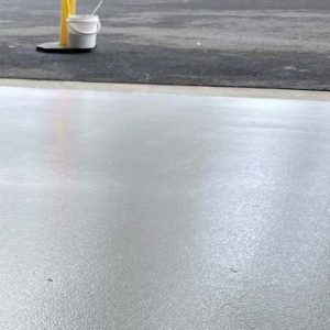 A Floor finished with non-slip textured paint