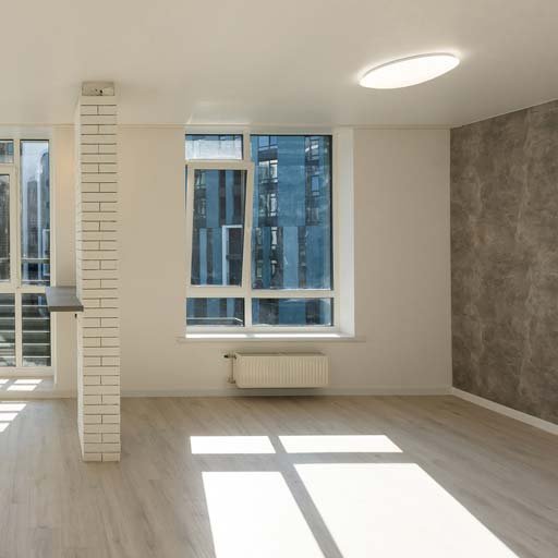 An apartment renovation with wall and plaster work 