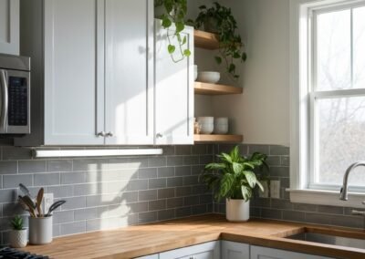 A Remodeled Kitchen in the early morning