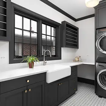 Elegant Shelves added to Laundry Room