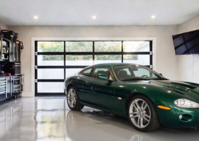 A Freshly remodeled Garage in a clean, modern style