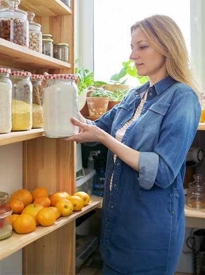 A happy client-partner of The Honey Do Service, organizing their new Pantry